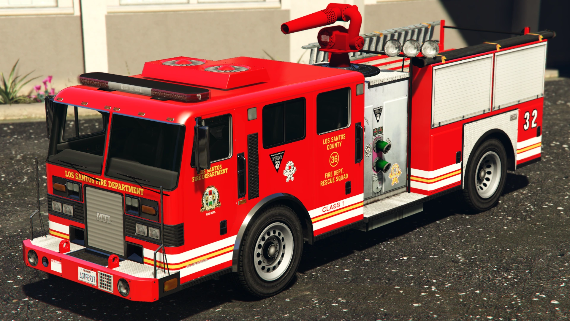 Red Los Santos Fire Department fire engine